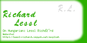 richard lessl business card